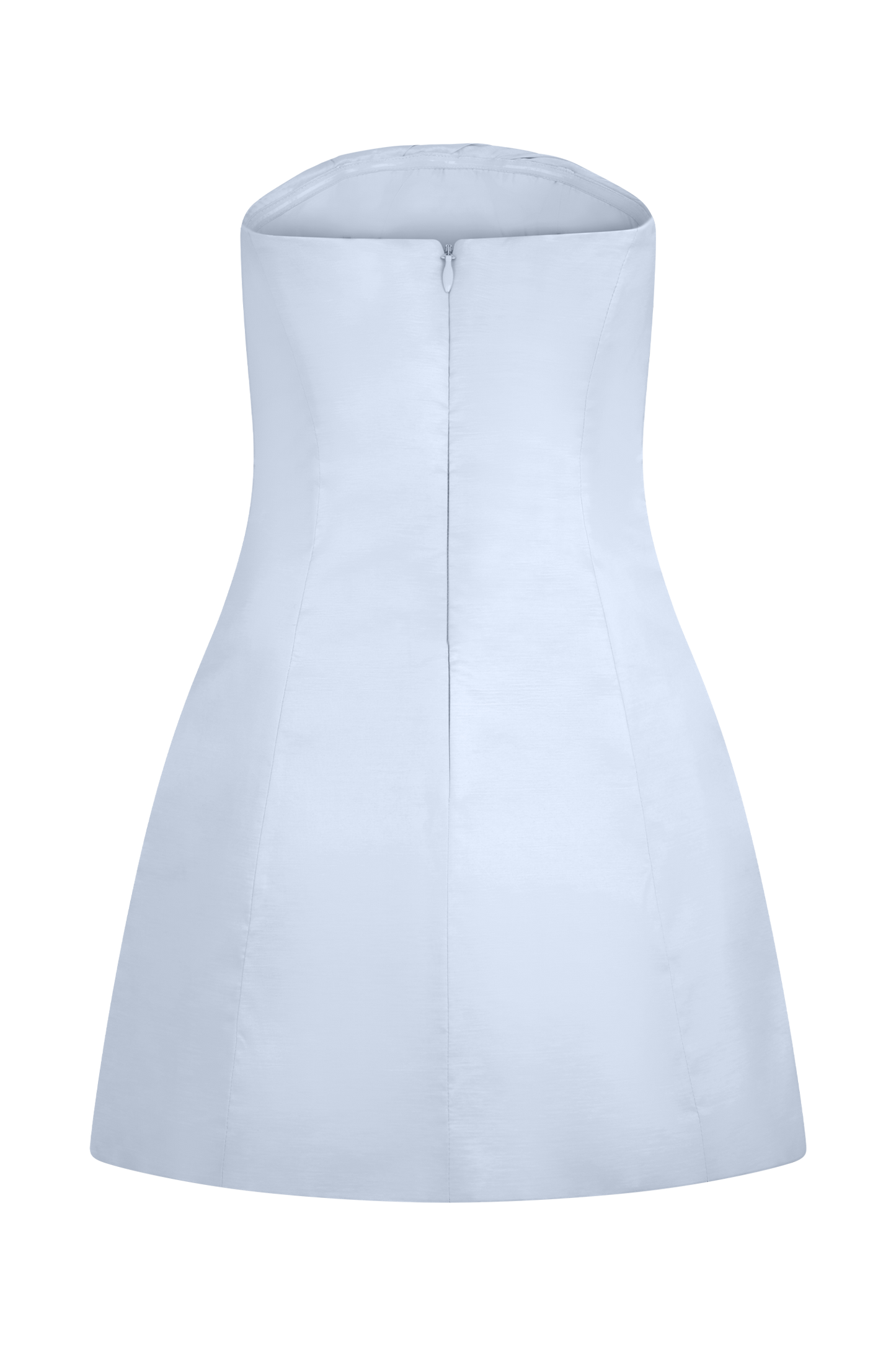 RS™ Leslie Büzgülü Tafta Mini Elbise - Buzlu Mavi